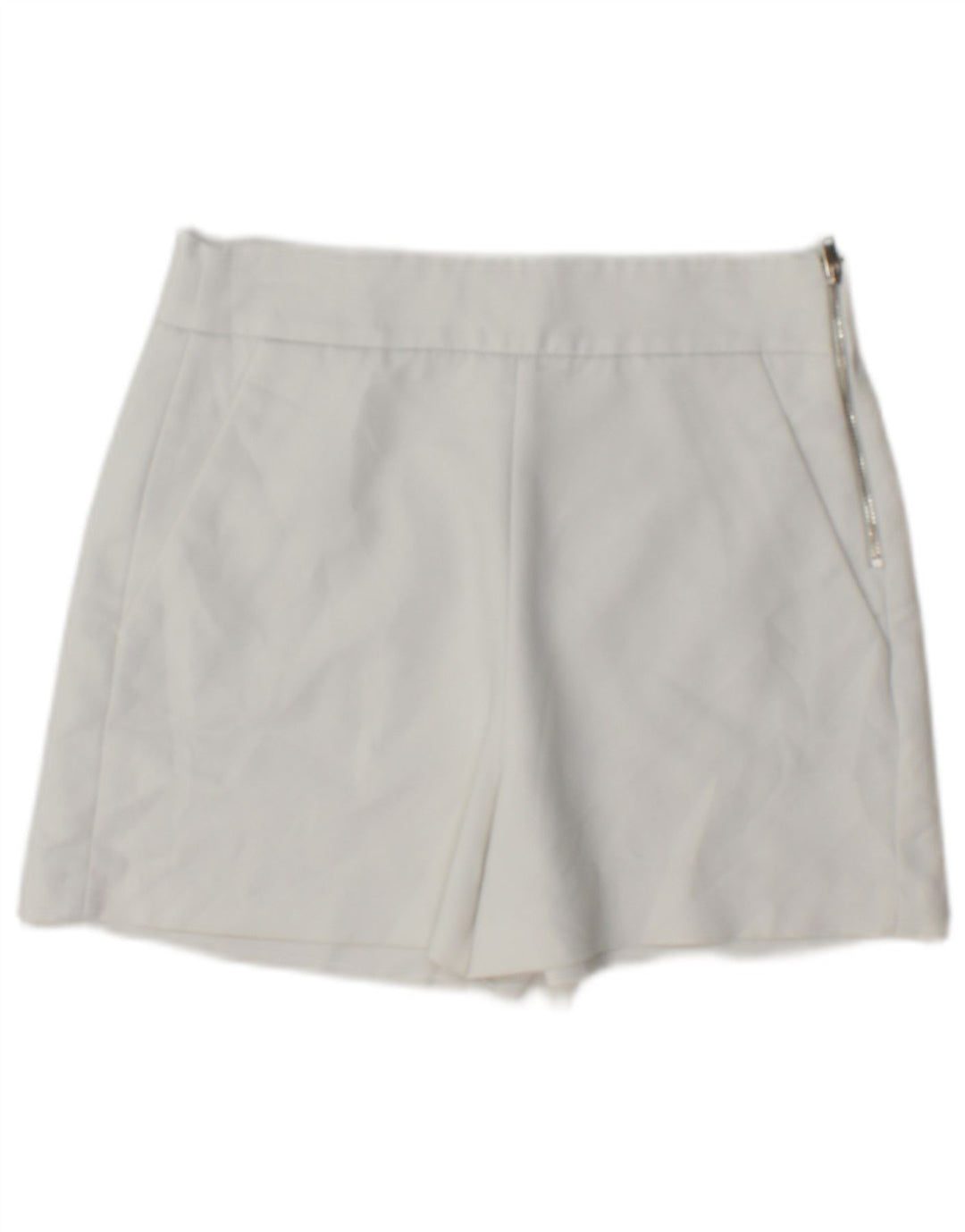 Zara Damen Chinoshorts XS W24 Weiß Polyester