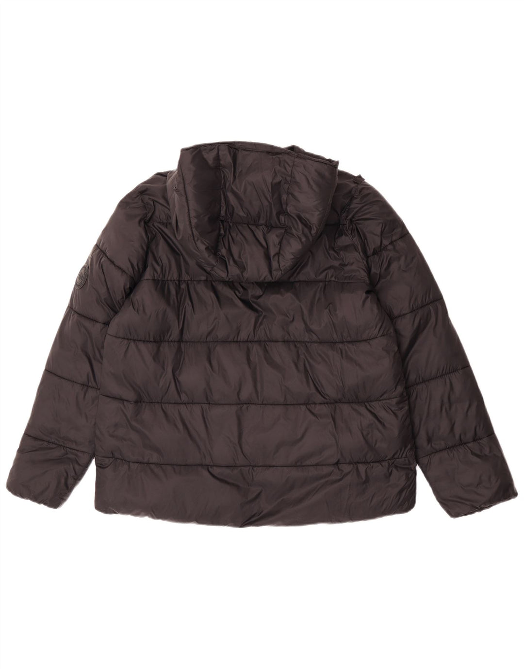 Zara Damen-Jacke mit Kapuze, gepolstert, UK 14, Mittelschwarzes Nylon