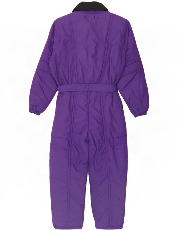 Belfe Damen Skioverall IT 46 Große lila Nylonblume