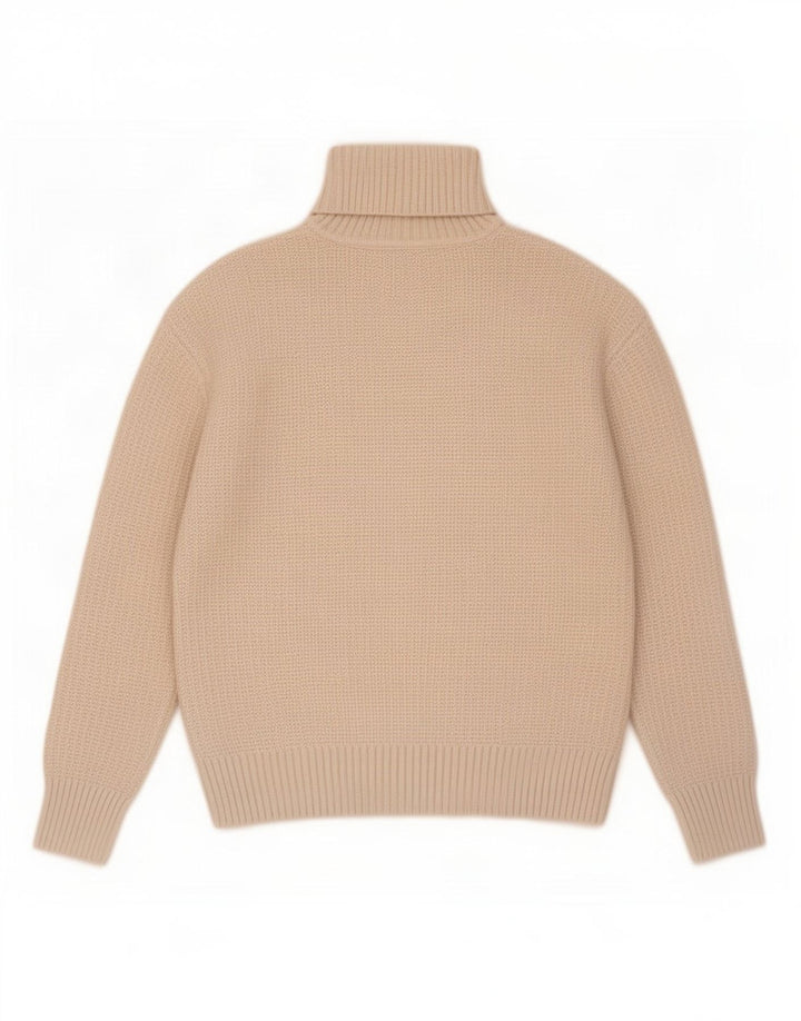 Marks & Spencer Rollkragenpullover für Damen, UK 10, Größe S, Beige, Polyester