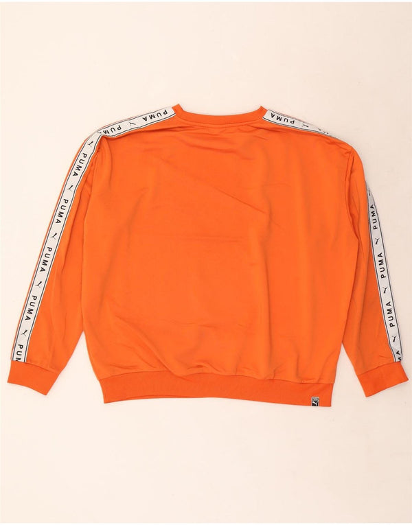 Puma Damen Grafik-Sweatshirt-Pullover UK 20 2XL Orange Farbblock