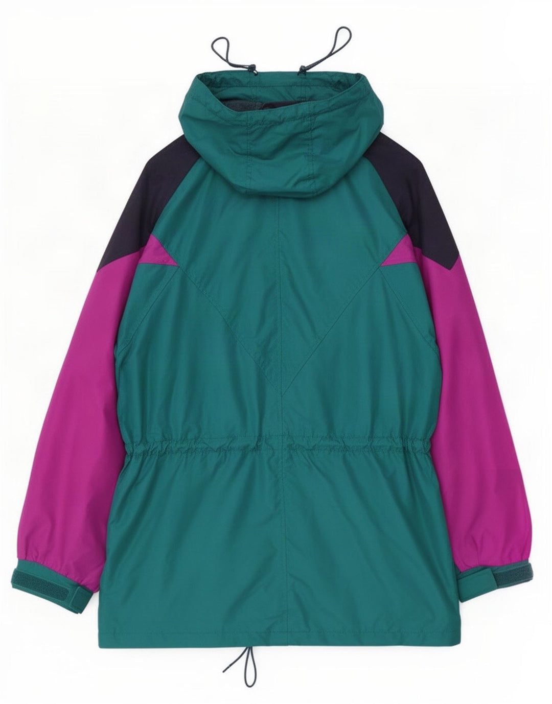 Columbia Damen-Regenjacke mit Kapuze, übergroß, UK 14, mittelgrün, Farbblock