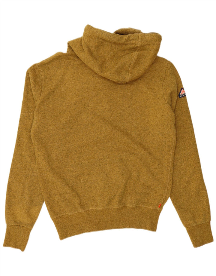 SUPERDRY Herren-Kapuzenpullover mit Grafik, lockere Passform, Größe S, Gelb, Baumwolle