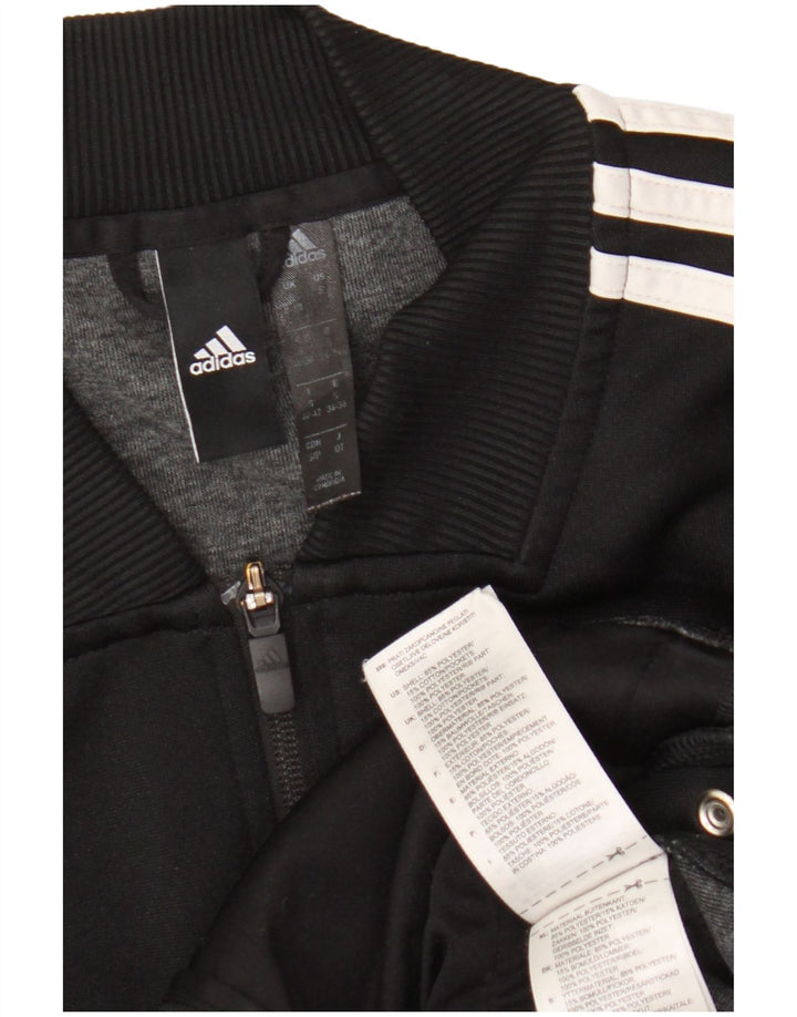 Adidas Damen Trainingsanzug Top Jacke UK 8/10 Small Schwarz Colourblock