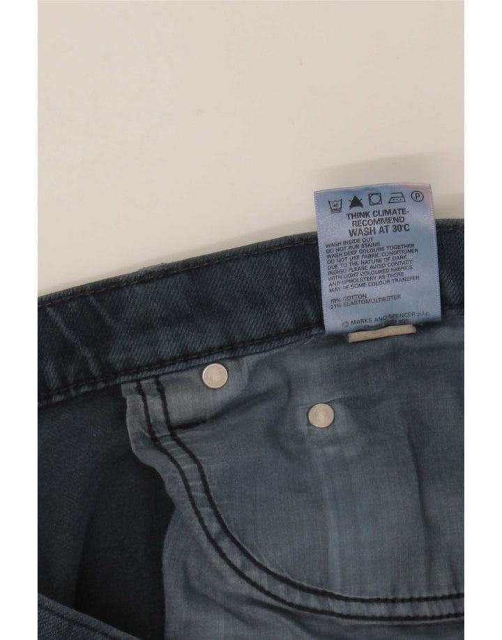 Marks & Spencer Herren Blue Harbor Straight Jeans W34 L31 Marineblaue Baumwolle