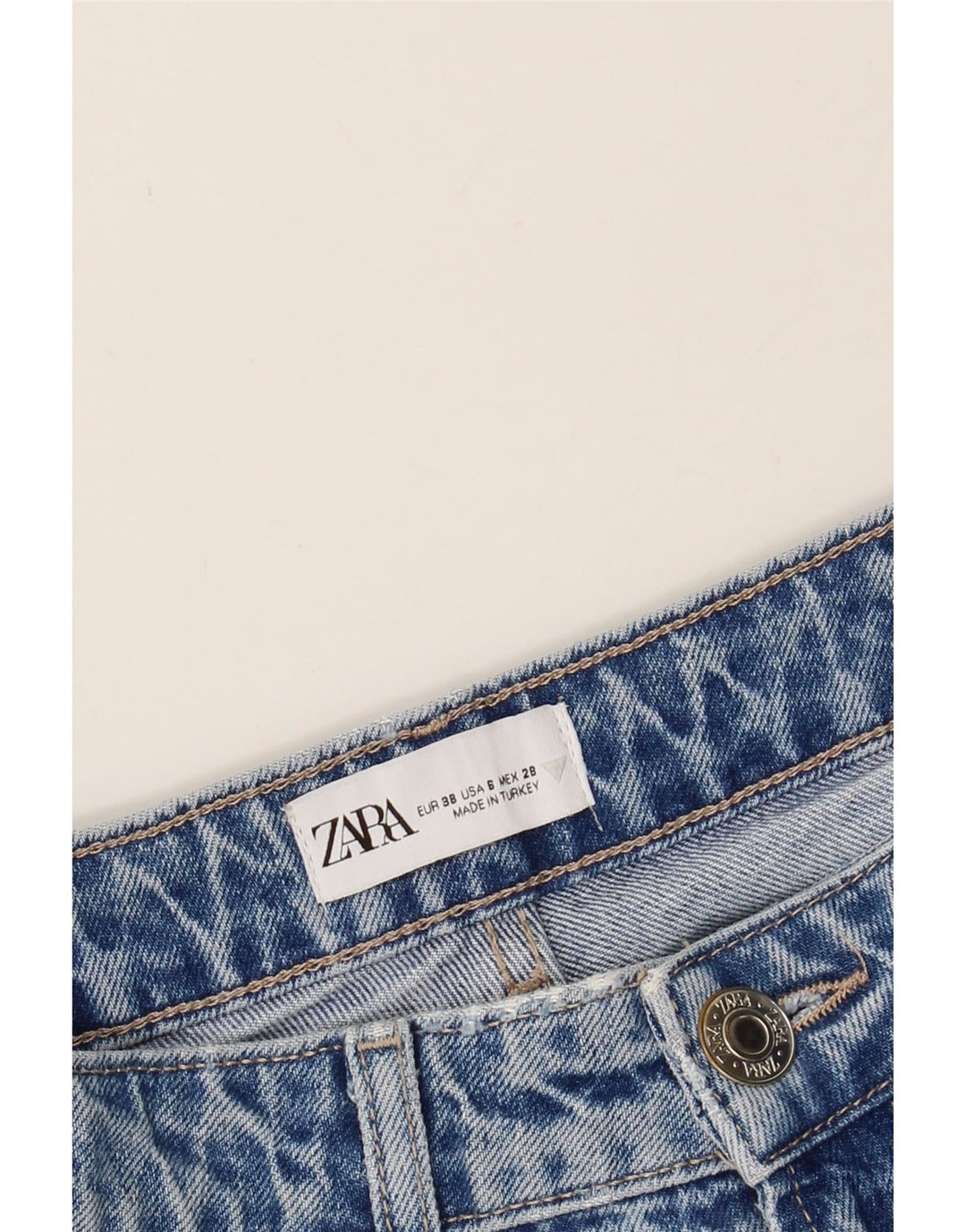 ZARA Womens Slim Jeans EU 38 Medium W28 L27 Blue Cotton Vintage Zara and Second-Hand Zara from Messina Hembry 