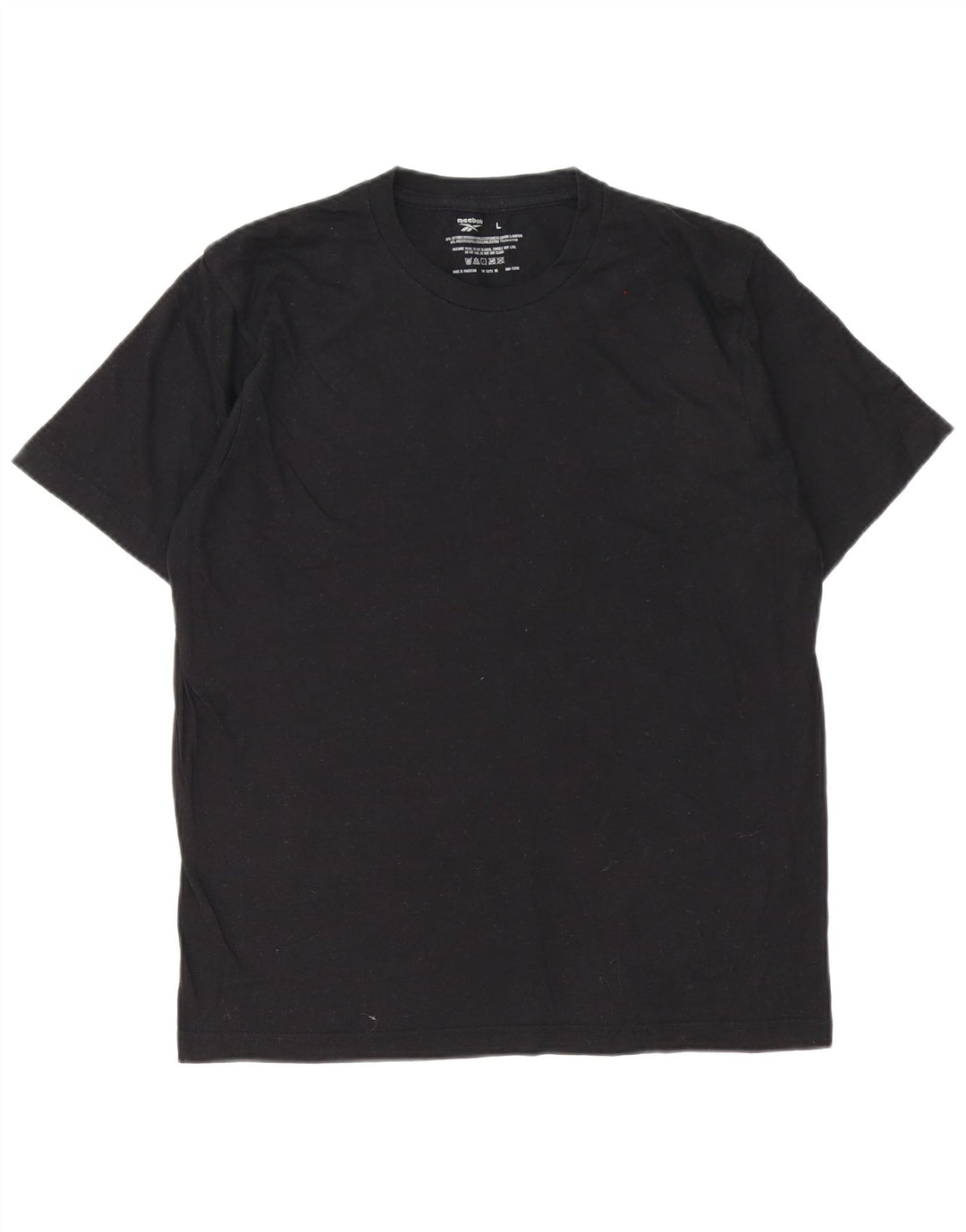 Reebok Herren T-Shirt Top Large Schwarz Baumwolle