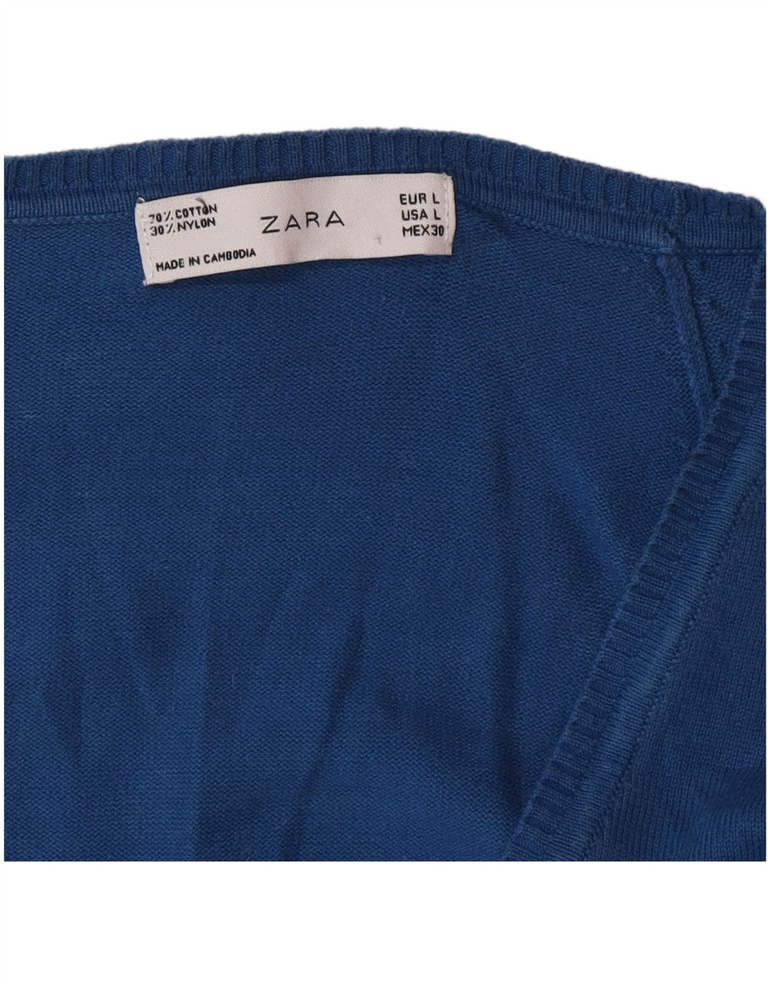 Zara Damen-Cardigan-Pullover UK 14 Large Blau