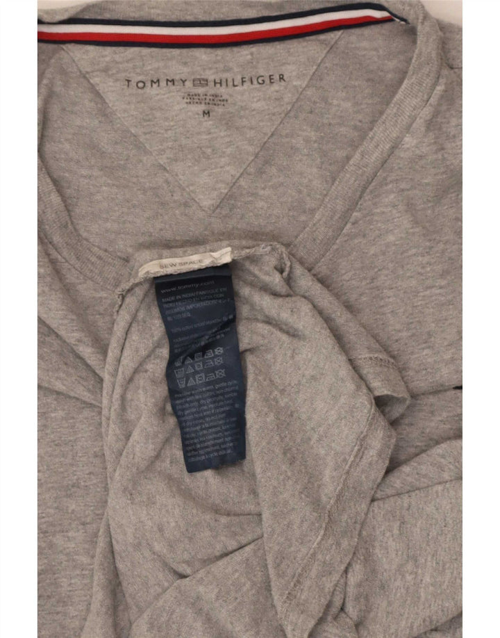 Tommy Hilfiger Herren Kurzarm-T-Shirt mit normaler Passform, mittelgraue Baumwolle