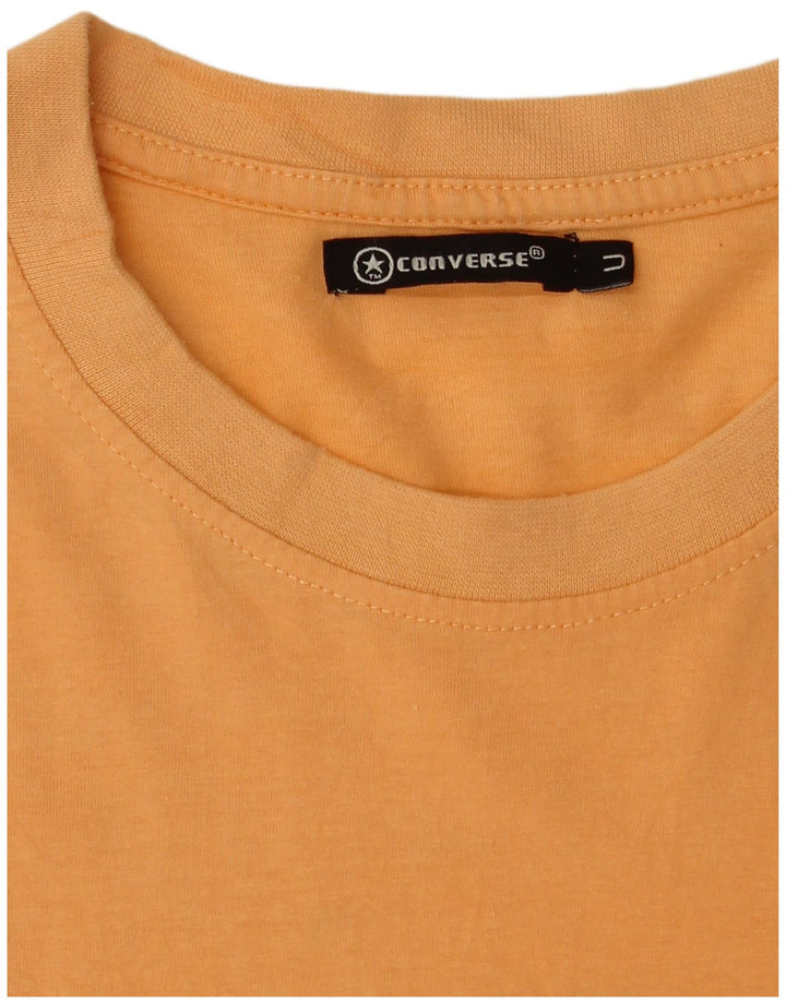 Converse Herren Grafik-T-Shirt-Oberteil aus mitteloranger Baumwolle