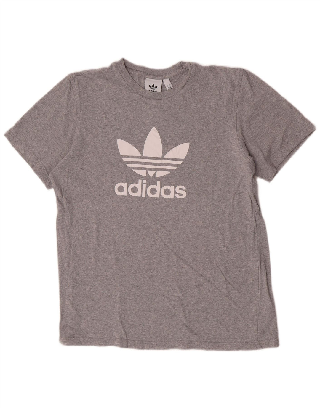 Adidas Herren Grafik-T-Shirt aus mittelgrauer Baumwolle