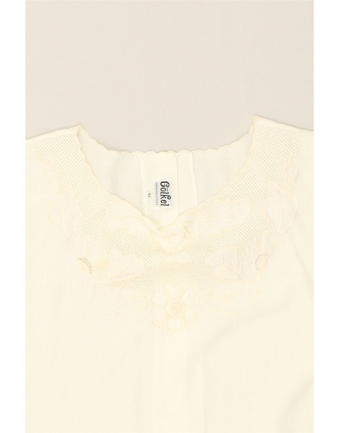 VINTAGE Womens Blouse Top EU 44 XL White Polyester | Vintage Vintage | Thrift | Second-Hand Vintage | Used Clothing | Messina Hembry 