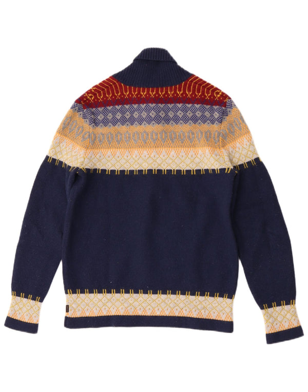 Levi's Herren-Pullover mit Schalkragen, mittlerer Marineblau-Farbblock