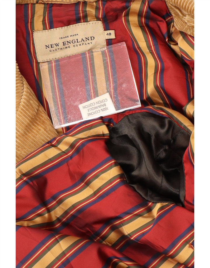 NEW ENGLAND Herren Cordmantel EU 48 Mittelbraune Baumwolle