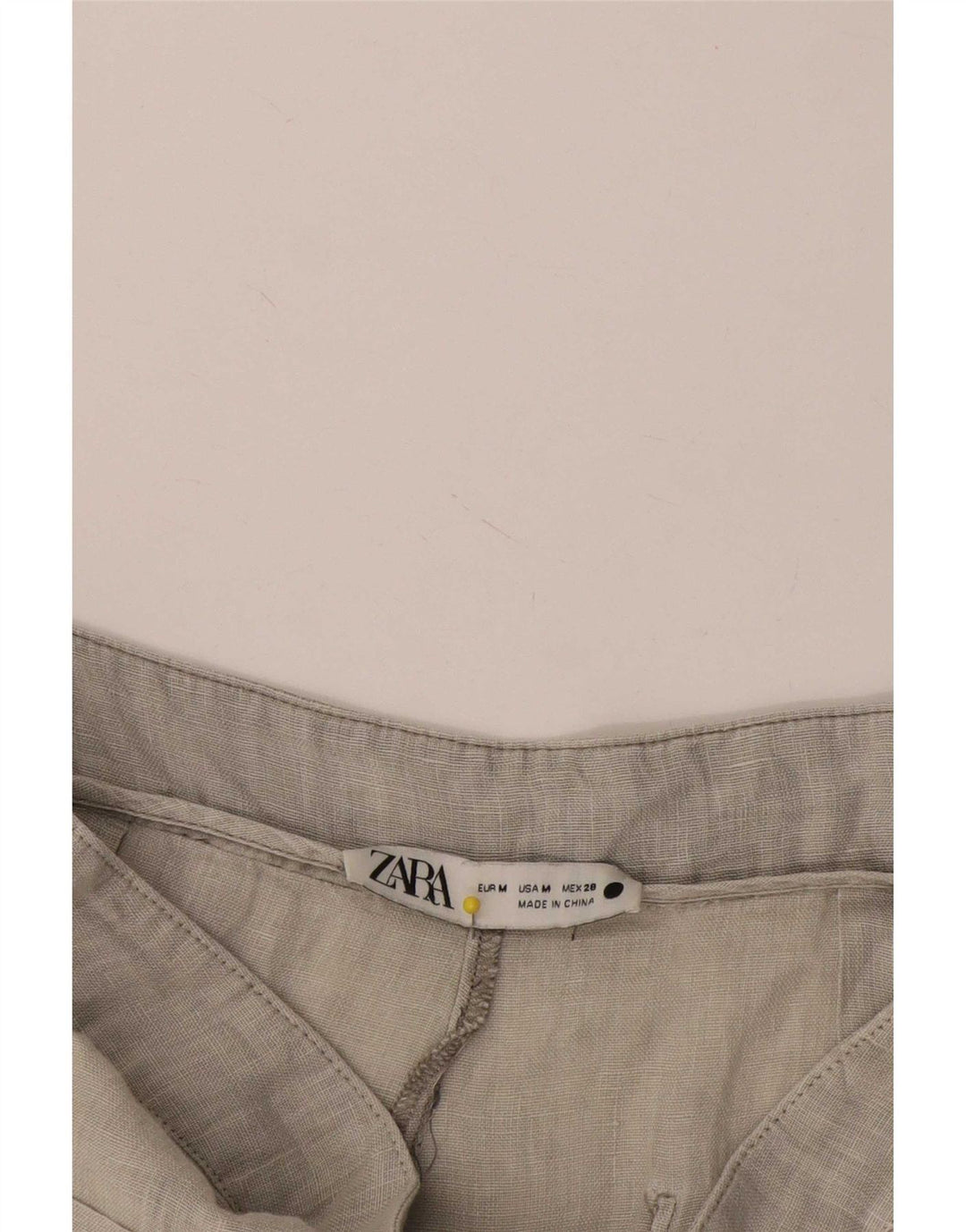 Zara Damen-Freizeithose mit weitem Bein, Größe M, W28, L32, Grau
