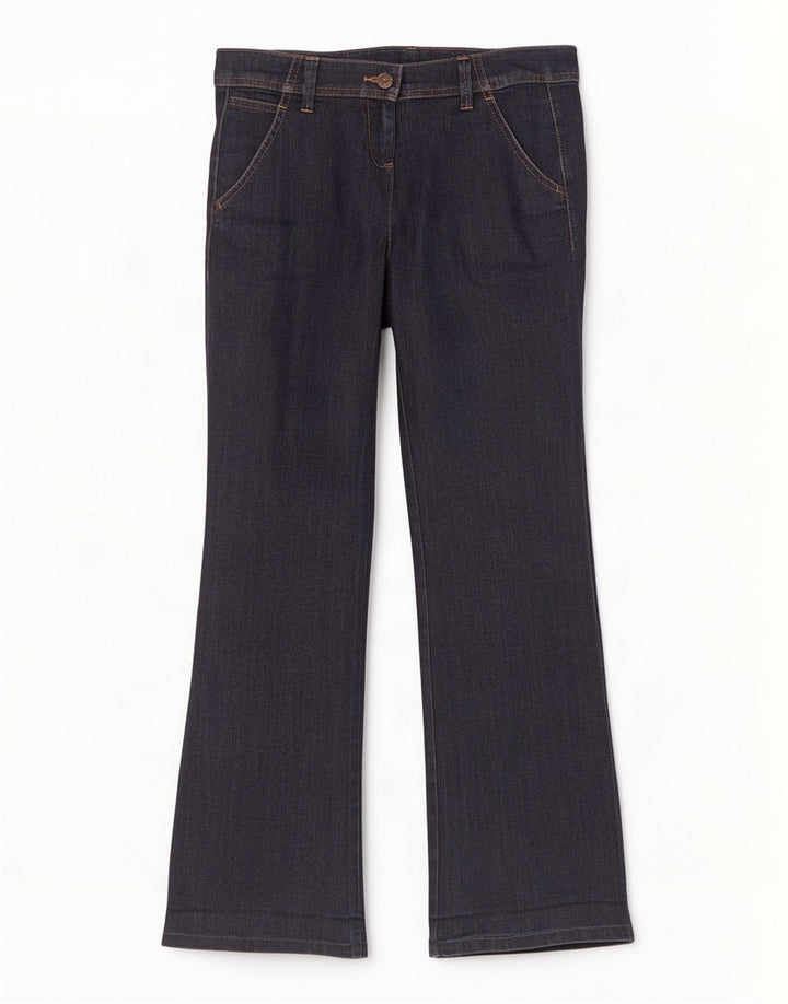 Benetton Damen Schlagjeans IT 42 Mittel W30 L31 Marineblau