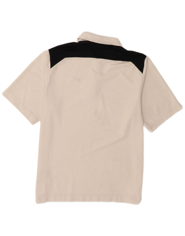 Nike Herren-Poloshirt UK 38/41 Mittelweißes Colourblock-Polyester