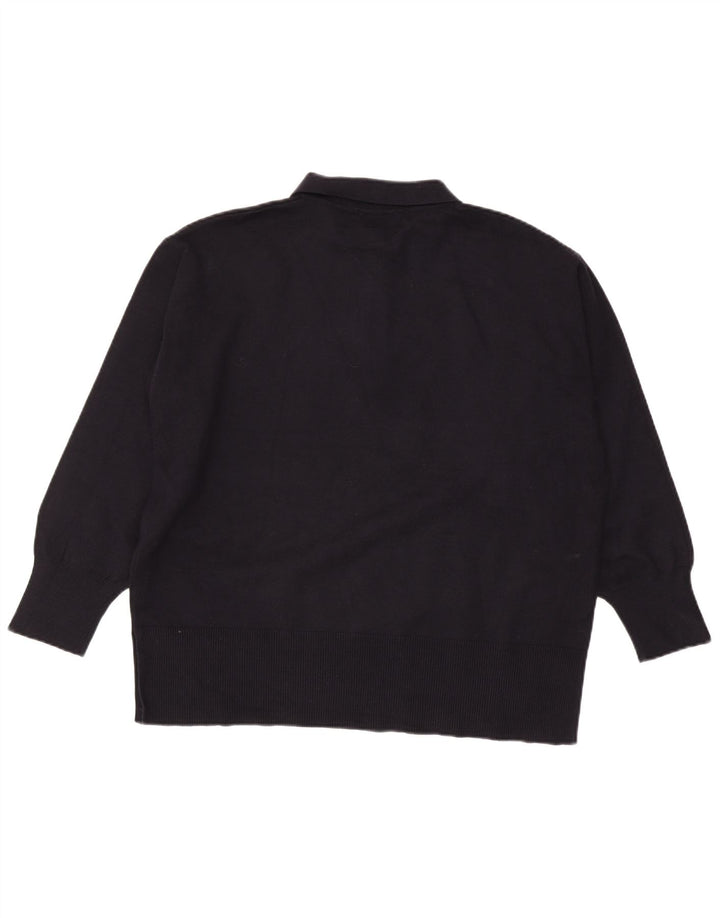 Übergroßer Rollkragenpullover von Zara für Damen, Gr. 14, mittleres Marineblau