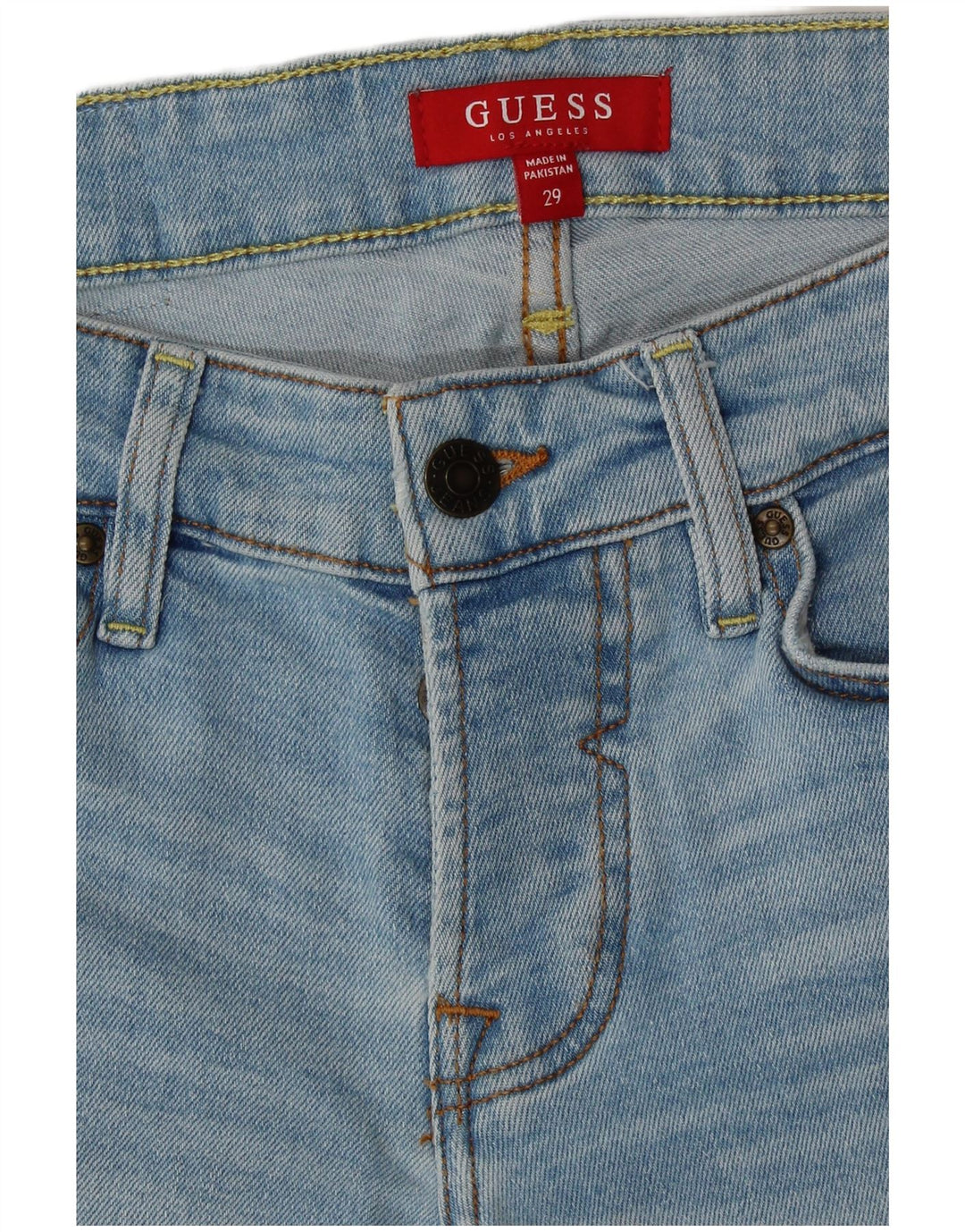 GUESS Mens Denim Shorts W29 Medium Blue Cotton