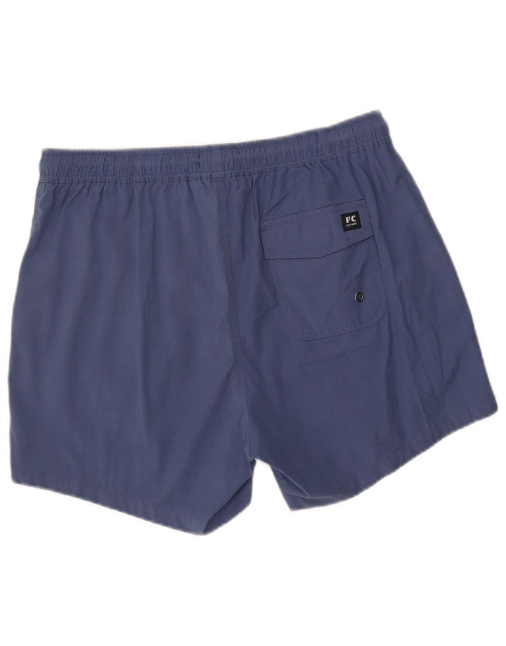 French Connection Herren-Badeshorts aus mittelblauer Baumwolle