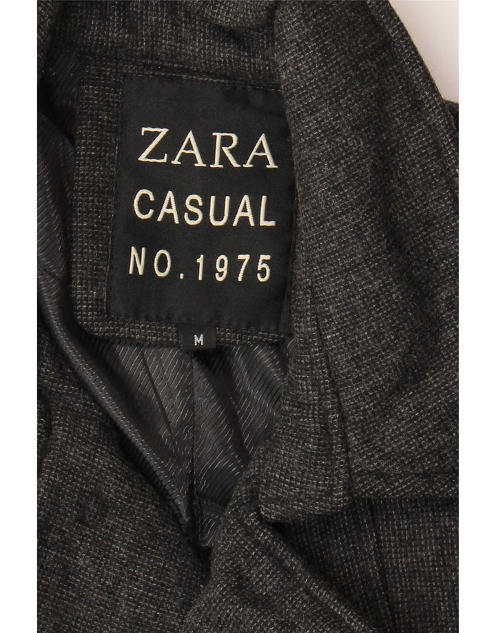 Zara Herren Pea Coat UK 38 Mittelgrau