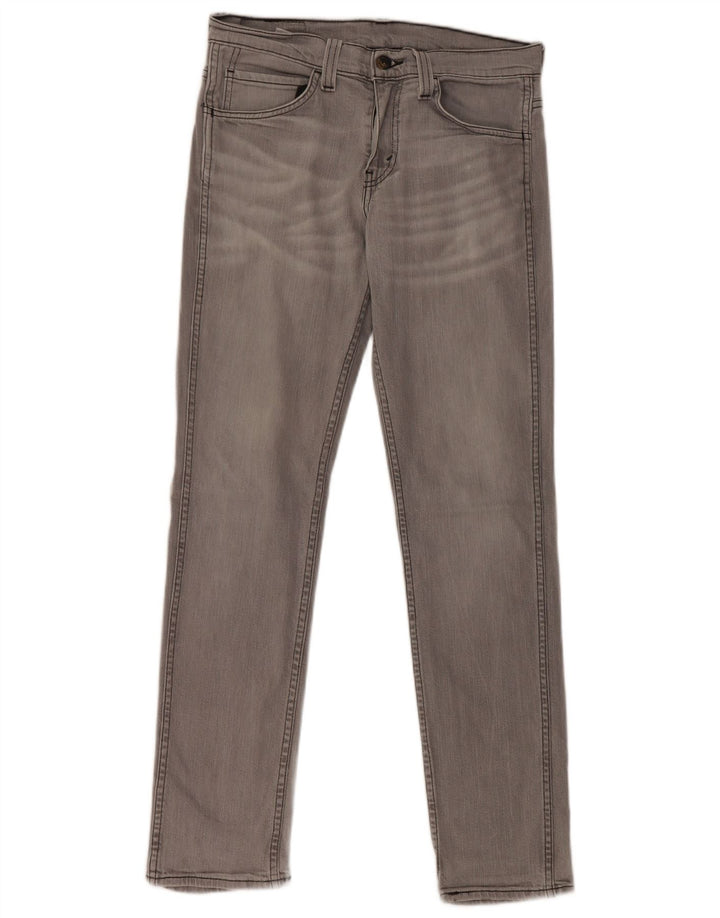 LEVI'S Damen 511 Slim Jeans W30 L32 Graue Baumwolle