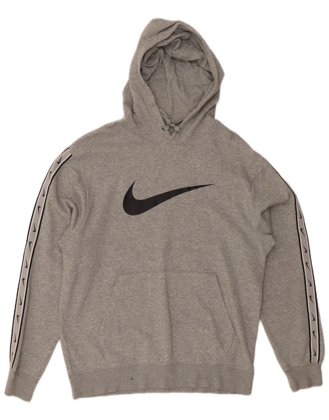 Nike Herren-Kapuzenpullover mit Grafik, mittelgrau gefleckte Baumwolle