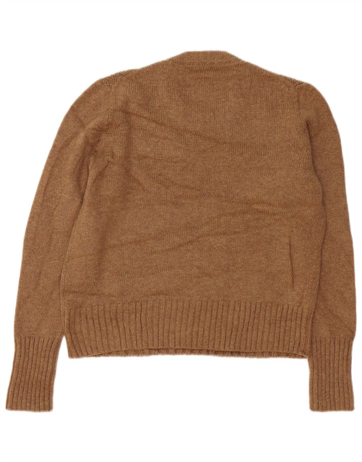 J. Crew Damen-Pullover mit Rundhalsausschnitt, Gr. 10, Größe S, Braun, Polyamid