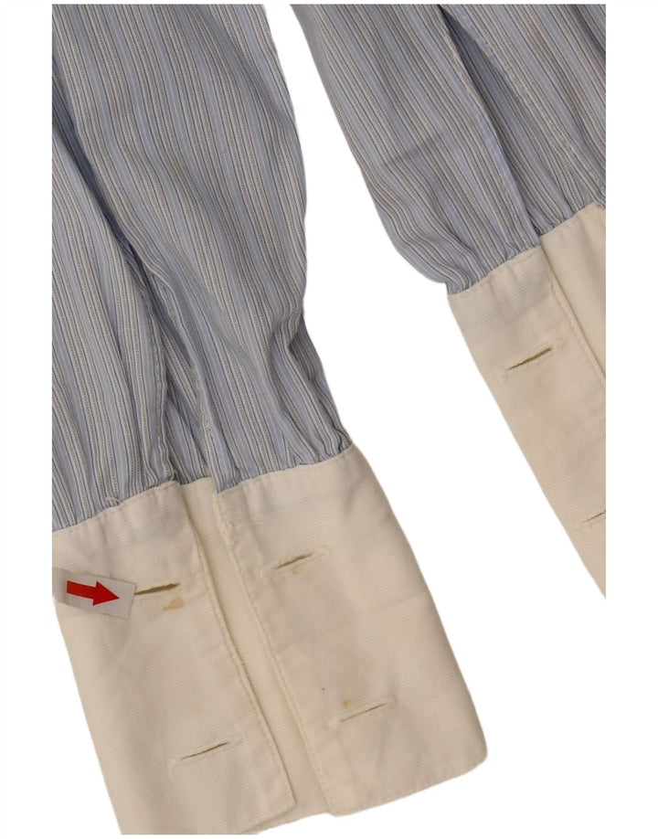 Penny Black Damen-Pulloverhemd mit Krawatte vorne, Größe 44, Größe L, blau, Nadelstreifen