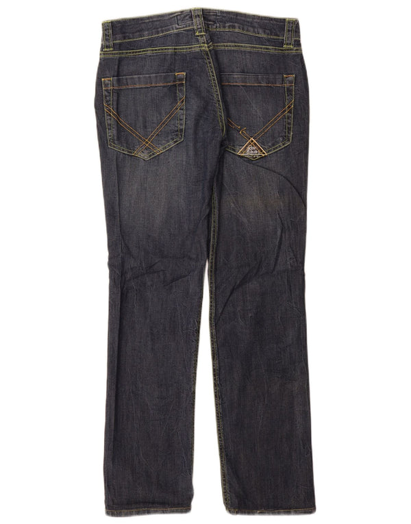 Roy Rogers Damen-Jeans mit niedriger Taille und geradem Bund, W27 L30, marineblaue Baumwolle