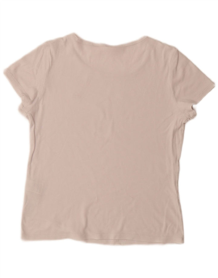 Levi's Damen T-Shirt Top UK 14 Large Weiße Baumwolle