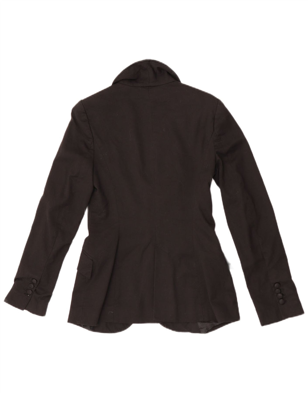 Zara Damen 1-Knopf-Blazerjacke UK 10 Small Schwarz Polyester