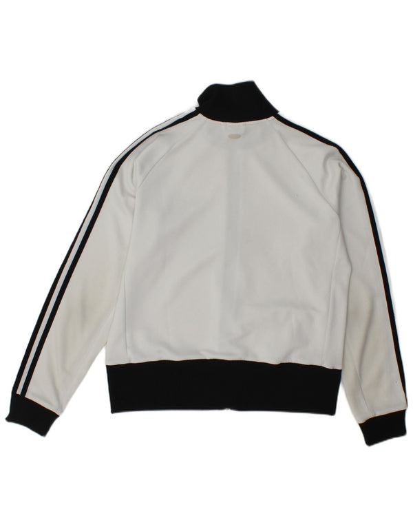 Adidas Damen Trainingsanzug Top Jacke UK 18 XL Weiß Colourblock Polyester