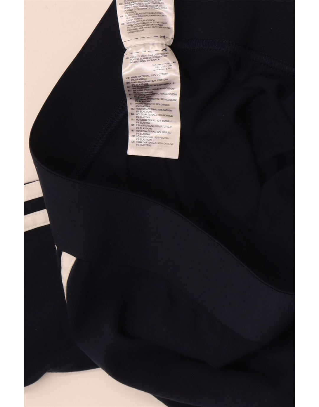 Adidas Damen Leggings UK 12/14 Medium Marineblau Baumwolle