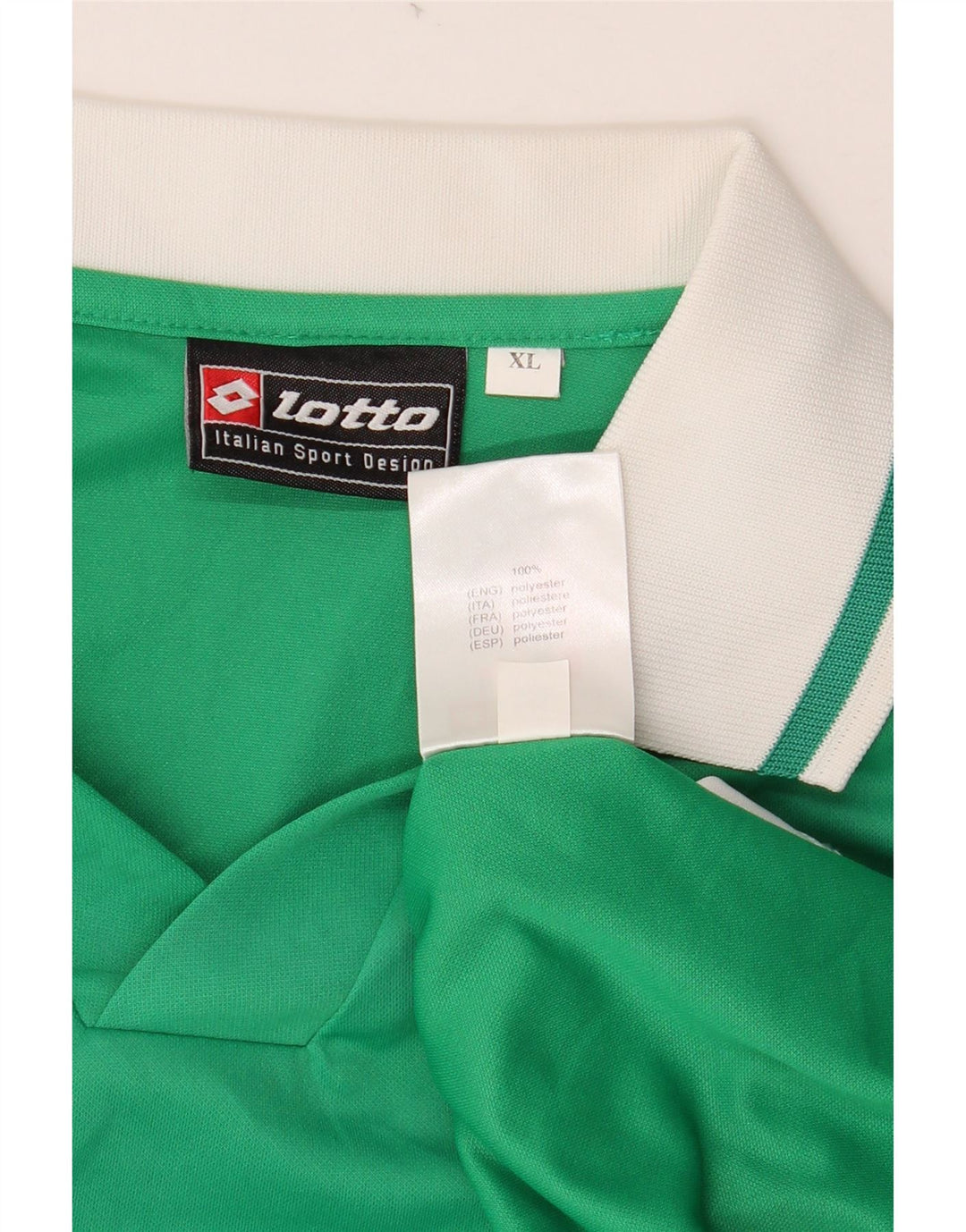 LOTTO Herren-Poloshirt mit Grafik, langärmlig, XL, grünes Farbblock-Polyester