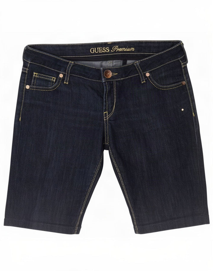 Guess Damen-Jeansshorts W31, mittelmarineblaue Baumwolle