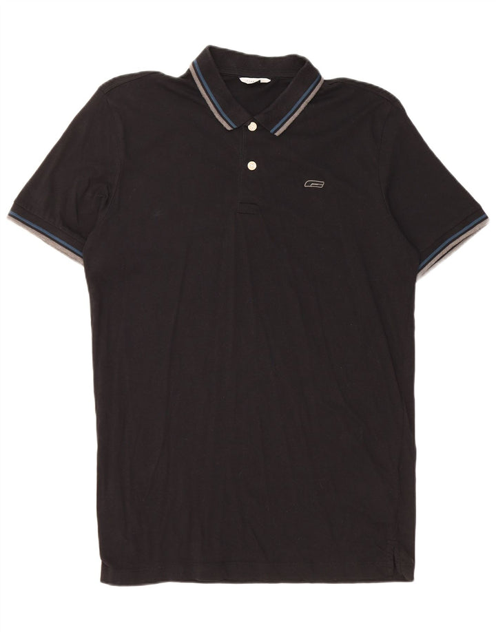 JACK & JONES Herren-Poloshirt, groß, schwarze Baumwolle