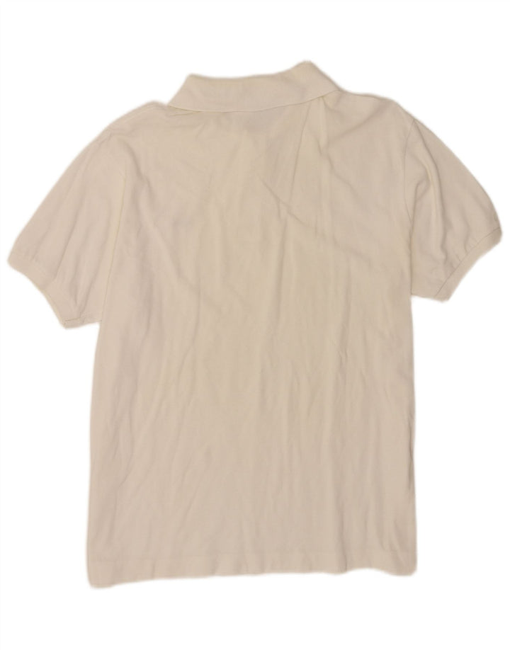 Lacoste Herren-Poloshirt, Größe 5, groß, weiße Baumwolle