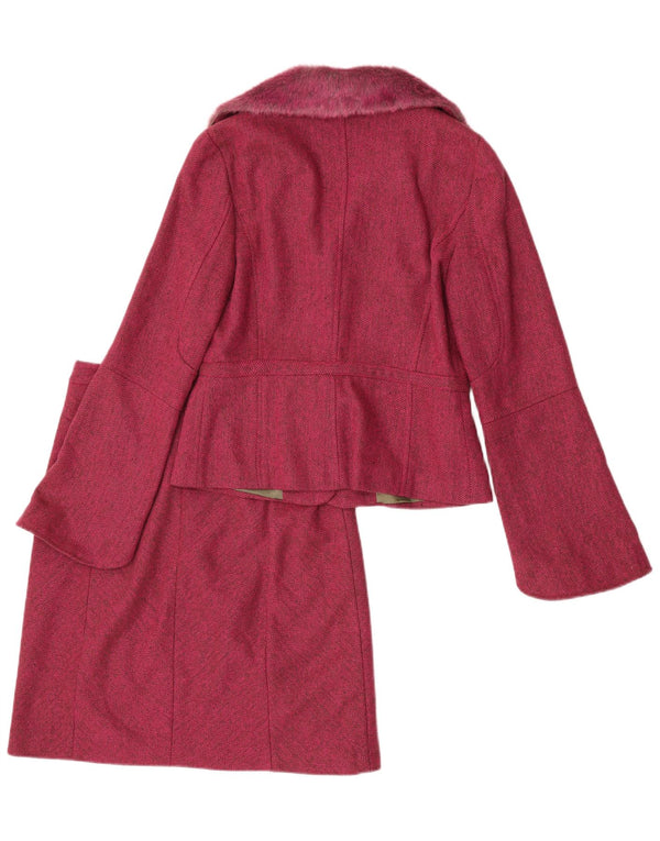 Jesire Damen 2-teiliges Rock-Set UK 8 Small W28 Rosa Herringbone Polyacryl
