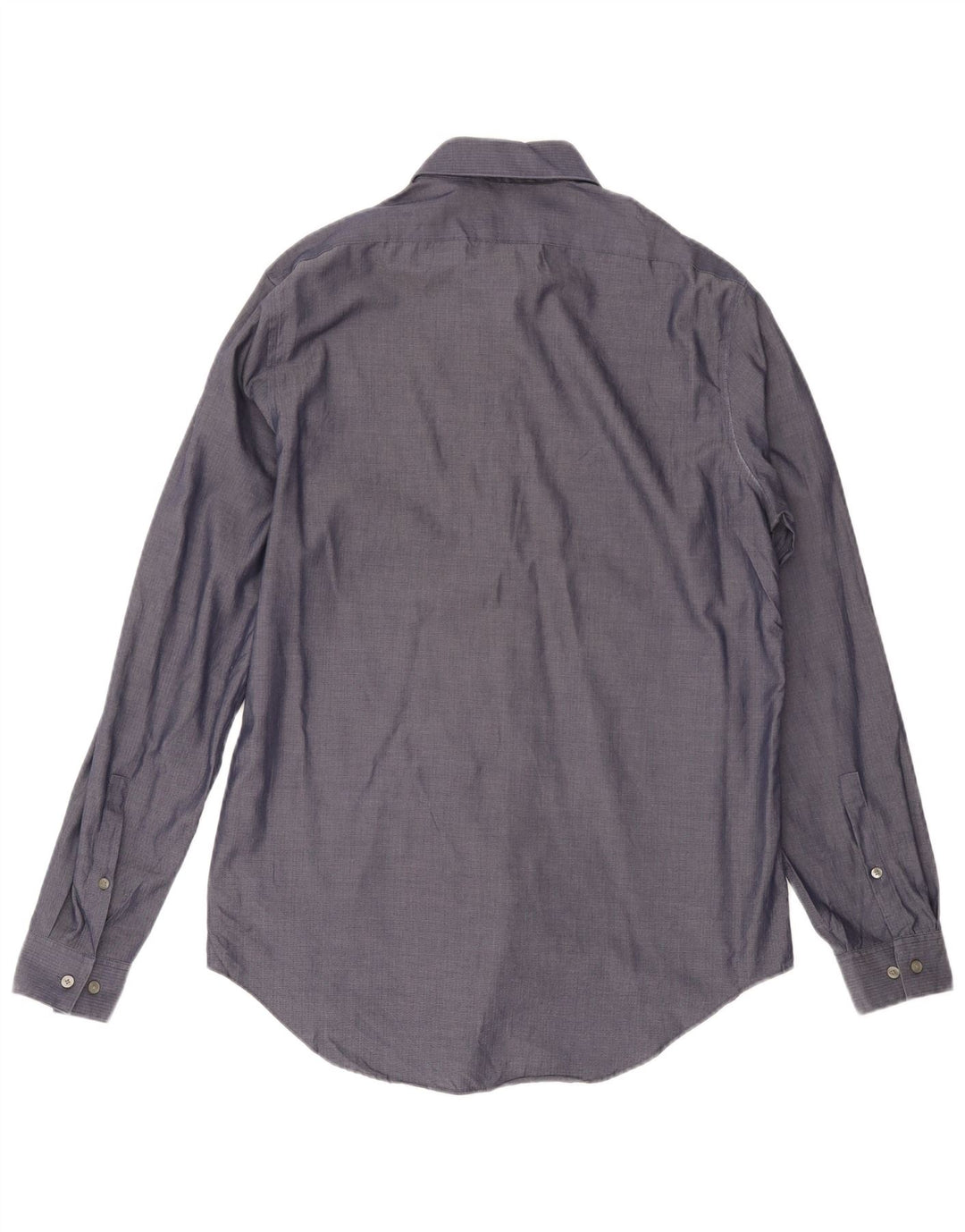 Calvin Klein Jeans Herrenhemd Größe 15 1/2 Mittel Marineblau Fischgrätenmuster