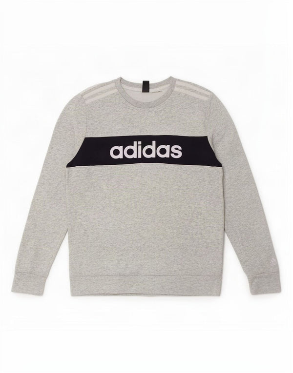 Adidas Damen Graphic Sweatshirt Pullover UK 10 Small Grau Colourblock