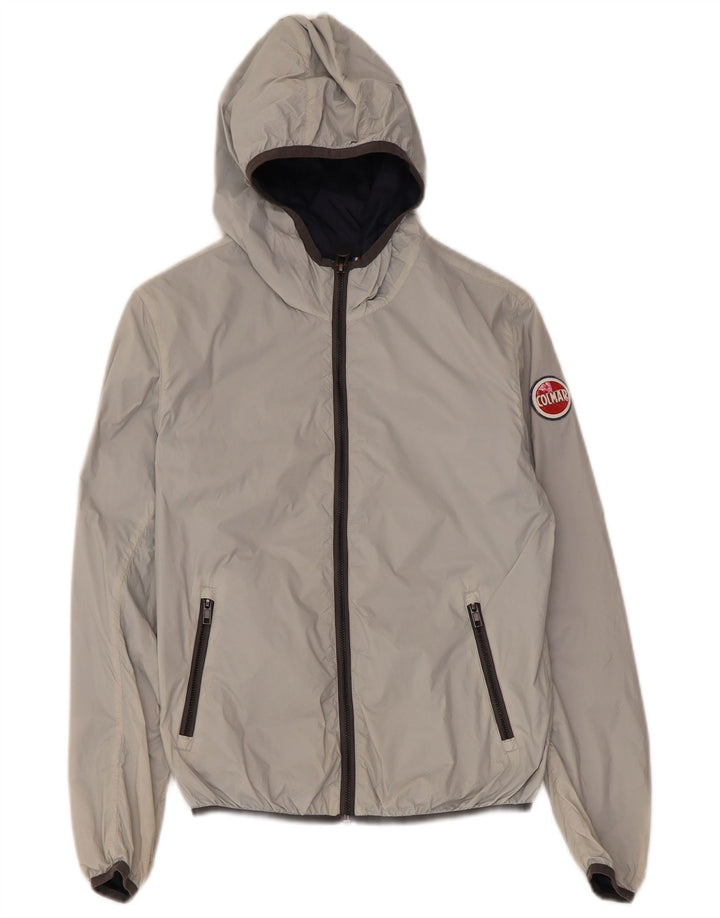 Colmar Jungen-Windbreakerjacke mit Kapuze, 11–12 Jahre, graues Polyamid