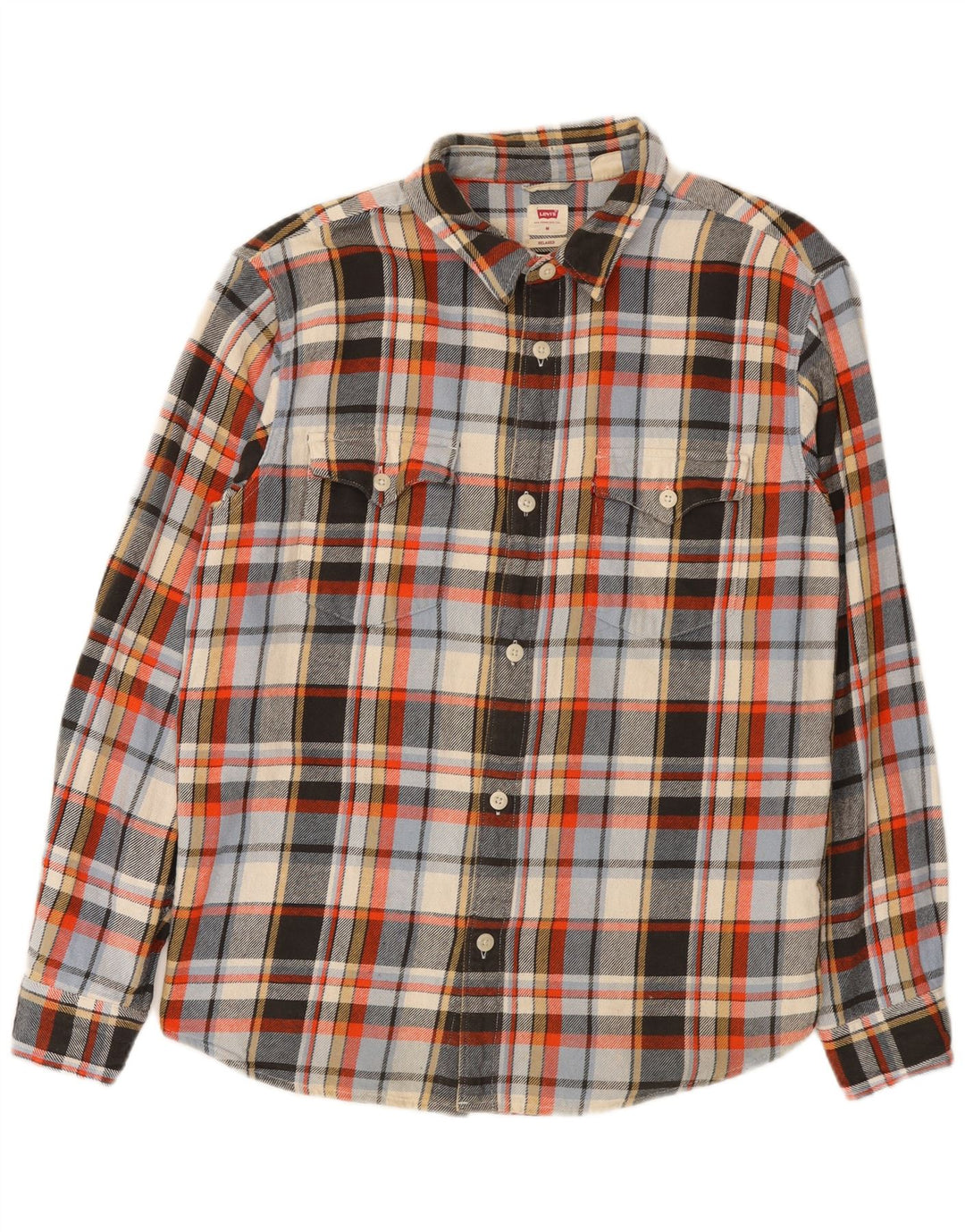 Levi's Herren-Flanellhemd, mittelgroß, mehrfarbig, kariert, Baumwolle