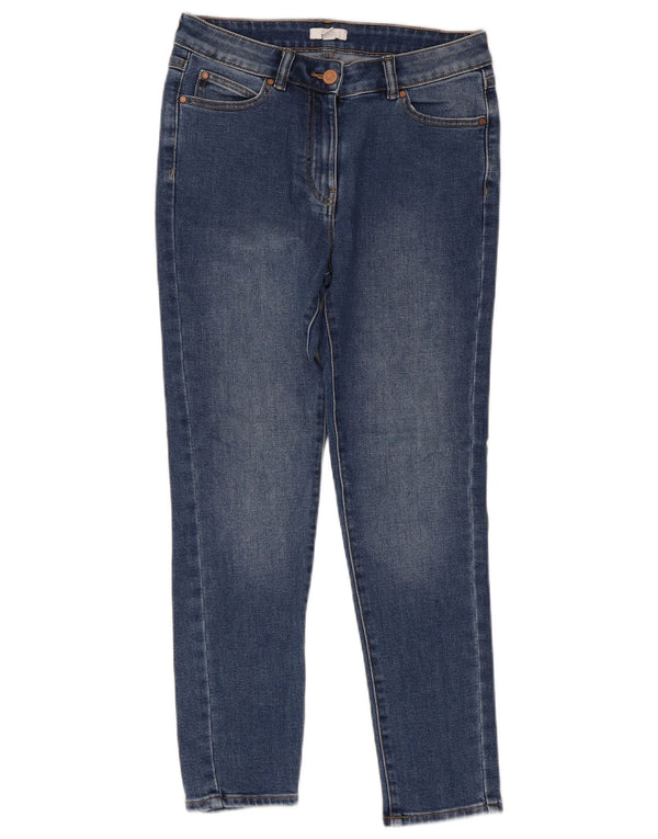 M&Co Damen Skinny Jeans UK 10 Small W28 L25 Blaue Baumwolle