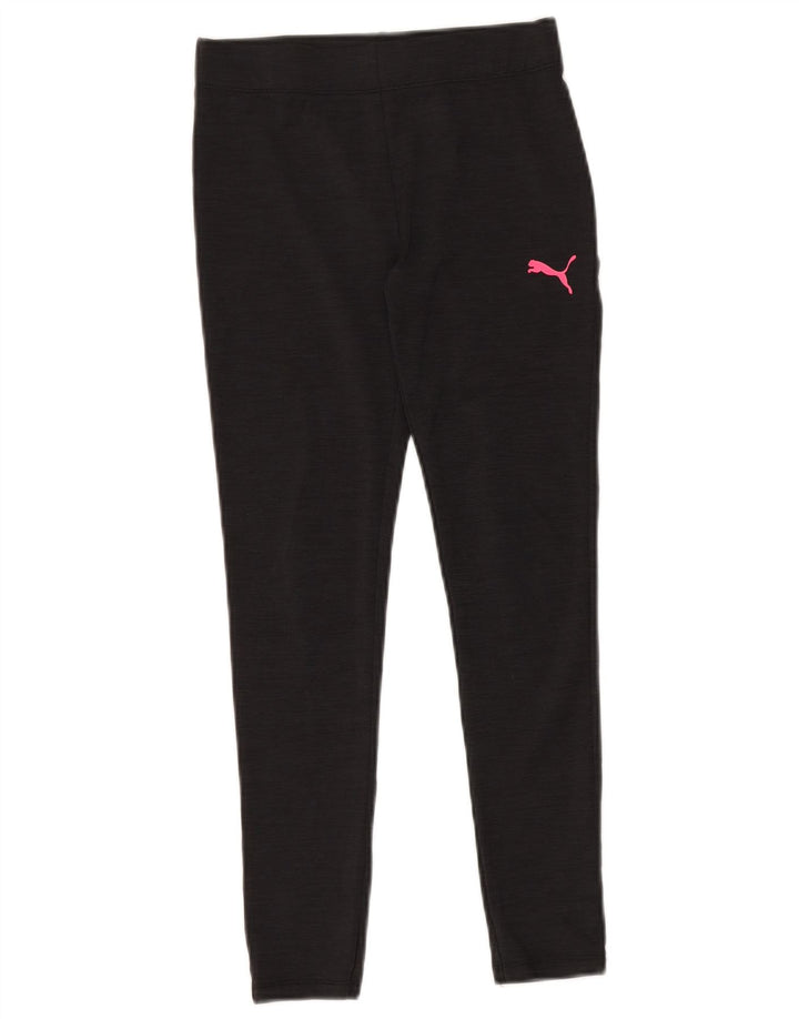 Puma Mädchen-Leggings, 10–11 Jahre, mittelgroß, schwarzes Polyester