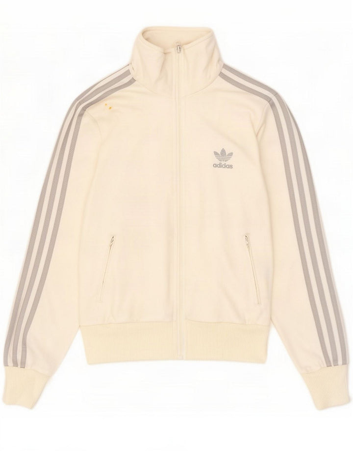Adidas Damen Grafik-Trainingsanzugoberteil, UK 14, Mittelweiß, Polyester