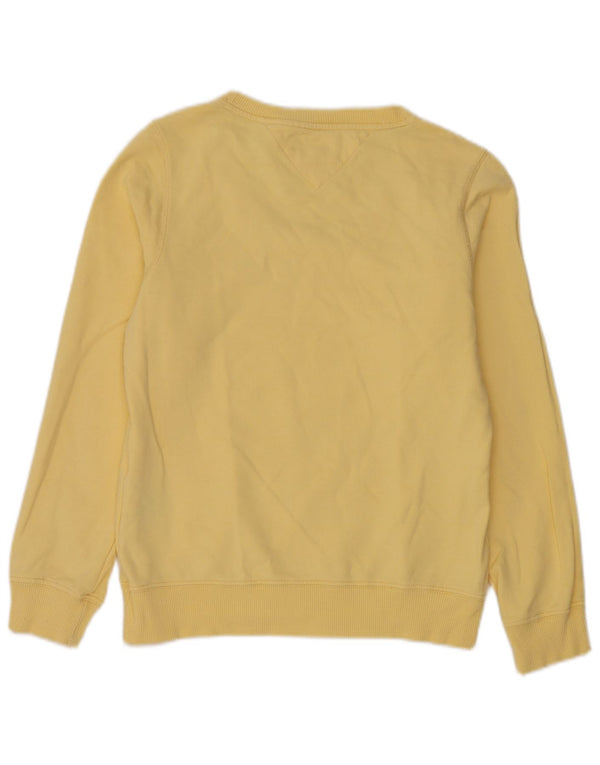Tommy Hilfiger Damen-Sweatshirt-Pullover, Gr. 14, groß, gelbe Baumwolle