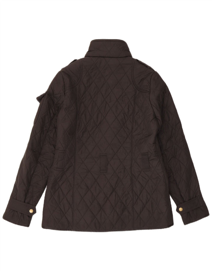 Barbour Damen Militär-Steppjacke UK 10 Small Schwarz Polyester