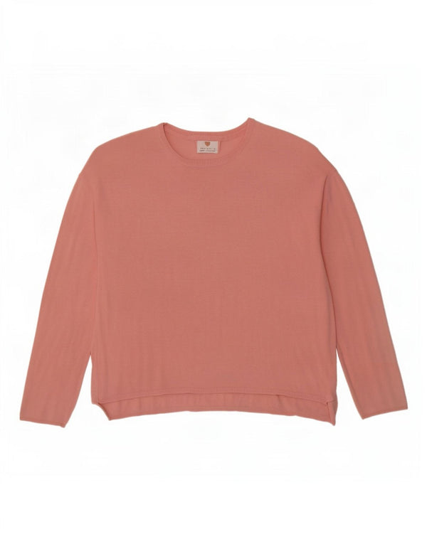 Zara Mädchen-Pullover mit entspannter Passform, U-Boot-Ausschnitt, 13–14 Jahre, Rosa