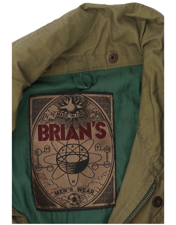 Vintage Herren Kapuzenmantel UK 42 XL Khaki
